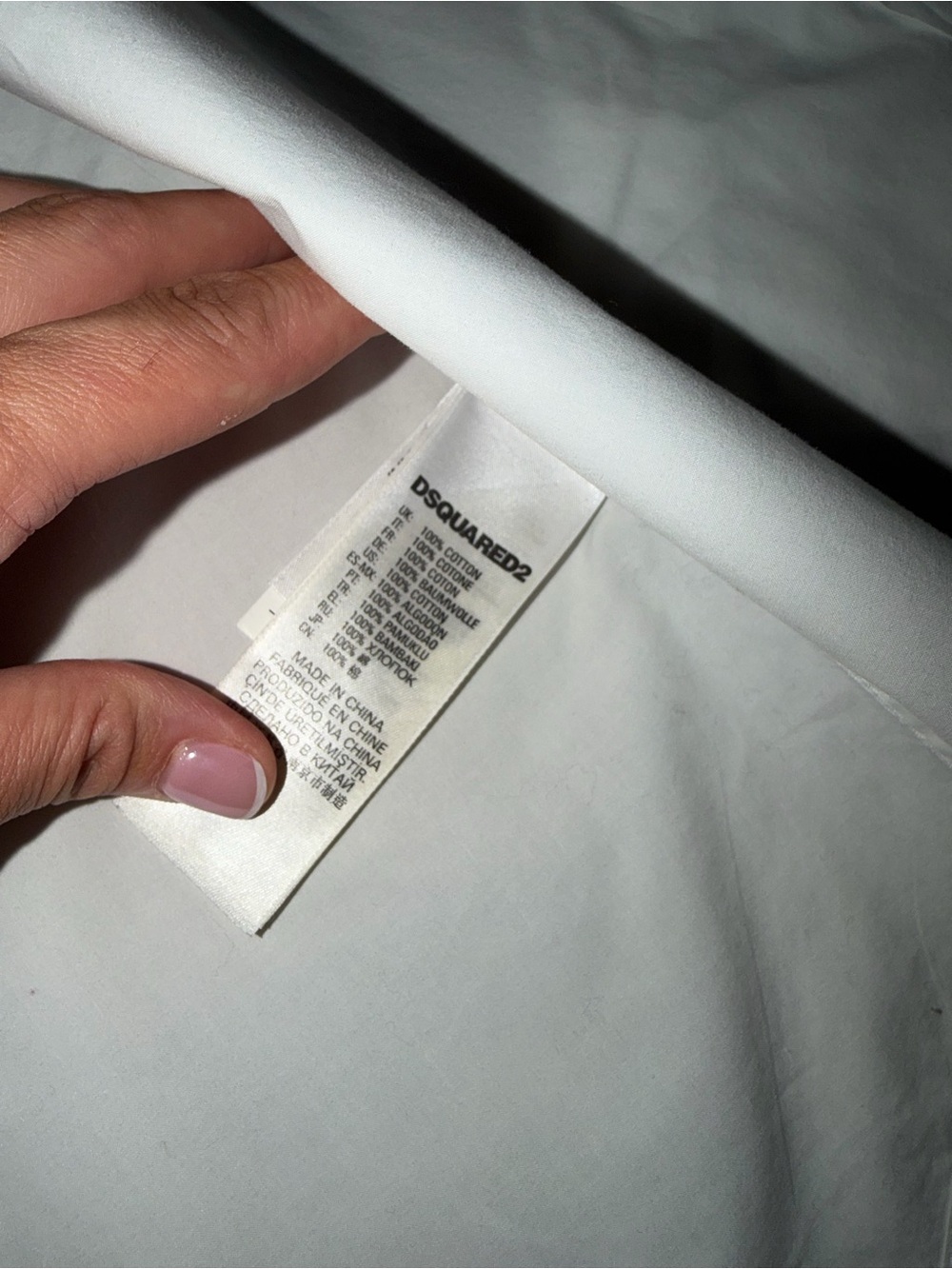 DSQUARED2 White teen boy Long-Sleeve Dress Shirt with Subtle Logo - Picture 3 of 3